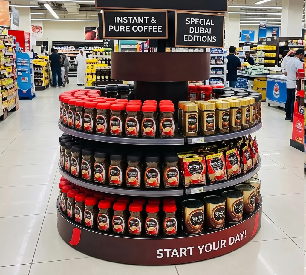 Branded retail counter display design